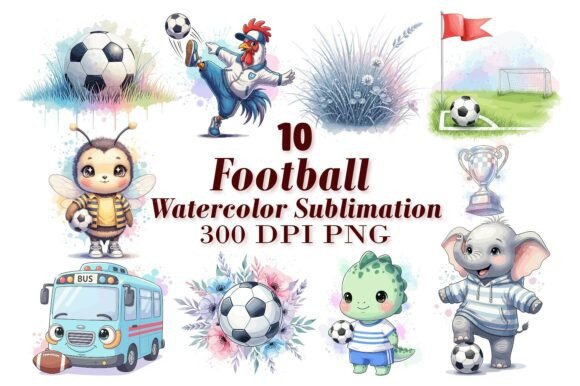 Animal Football Watercolor Sublimation: A Whimsical Design Solution for Game Day and Beyond
