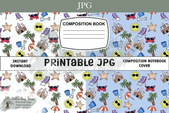 Beach Composition Notebook Cover