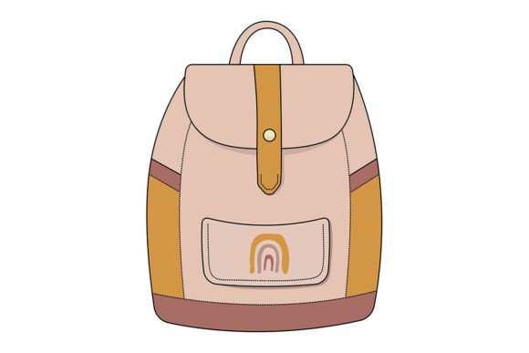 Boho Backpack with Rainbow: A Versatile Design for Practical and Creative Use