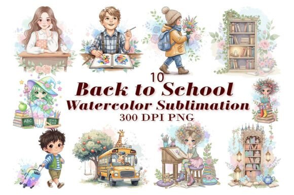 Creative School Watercolor Sublimation