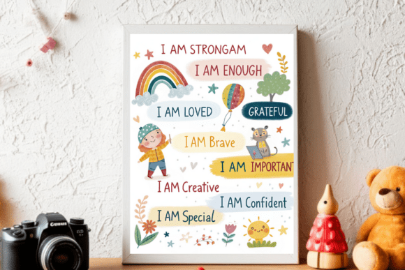 Cute Kids Affirmations Poster: A Simple Tool for Building Confidence and Emotional Well-Being