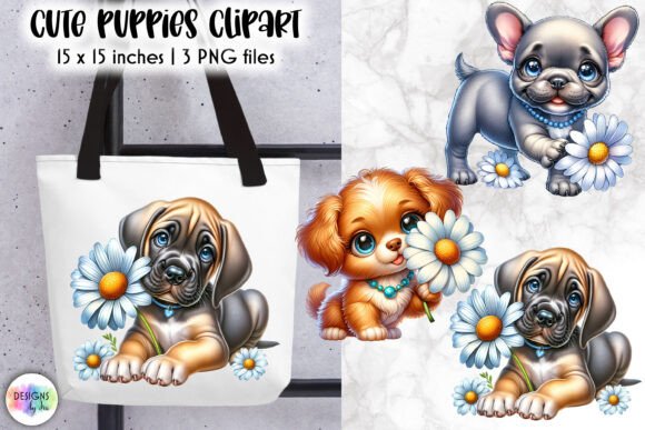 Dog Lover Clipart, Cute Puppy PNG: A Versatile Design Resource for Creative Projects