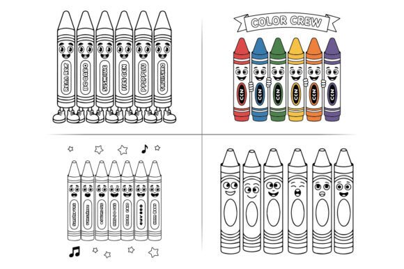 Funny Crayon Minimal SVG Design Clipart: A Creative Solution for Back to School Projects