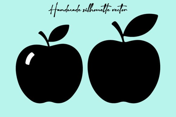 Handmade Apple Silhouette Vector Design