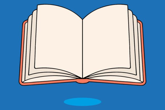 Open Book Vector. Education Element 14: A Versatile Design Asset for Educational and Creative Projects