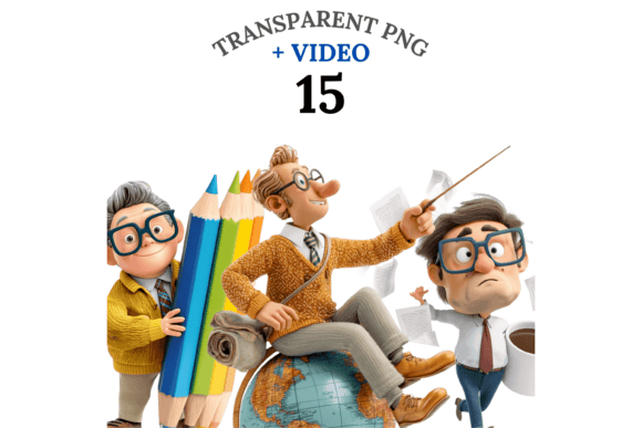 Quirky Teachers Clipart Set: A Strategic Tool for Creative and Educational Projects