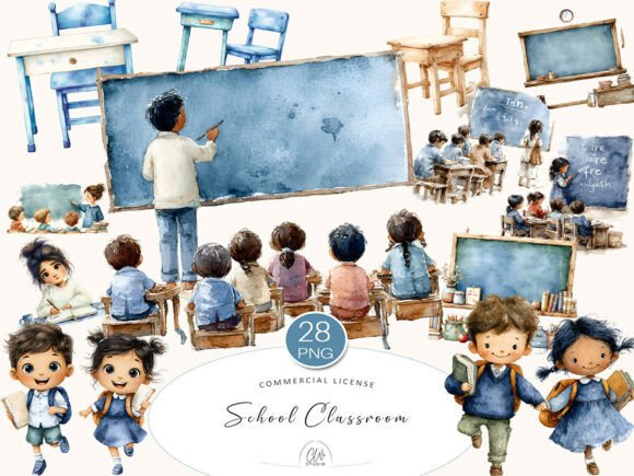 School Classroom Watercolor Set: A Strategic Resource for Educators and Creators