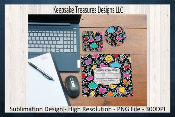 School Retro Mouse Pad and Coaster Png: A Nostalgic Addition to Your Workspace