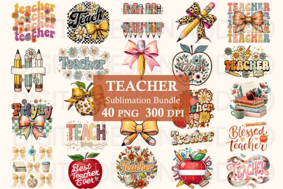 Teacher Bundle Png, Coquette Teacher Png: A Versatile Resource for Creative and Educational Needs