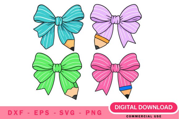 Teacher Coquette Bow SVG Bundle: A Stylish Addition to Your Classroom and Crafting Projects